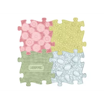 Muffik Set tappetino sensoriale ortopedico 4-in-1 medio 4 tappetini puzzle sensoriali MFK-094