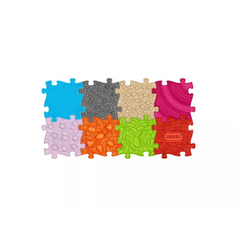 Set tappetino sensoriale ortopedico 8-in-1 medio 8 tappetini puzzle Muffik MFK-020-01