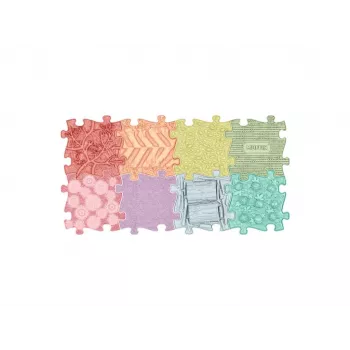 Muffik Set tappetino sensoriale ortopedico 8-in-1 arcobaleno 8 pezzi puzzle tappetino gioco sensoriale MFK-106
