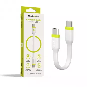Mobile Origin Cavo compatto USB-C a USB-C bianco 10 cm