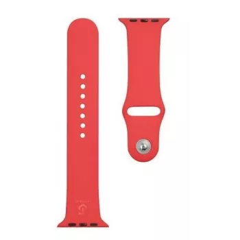 Cinturino tattico in silicone Apple per Watch 1/2/3/4/5/6/7/SE 42/44/45mm rosso