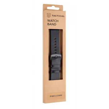 Cinturino tattico in pelle 22mm nero