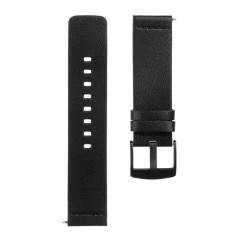 Cinturino tattico in pelle 22mm nero