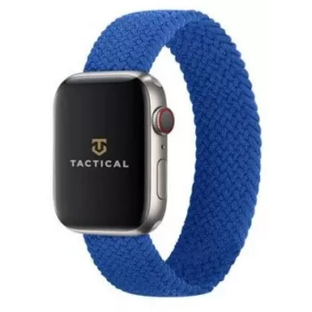 Cinturino tattico intrecciato per Watch 1/2/3/4/5/6/7/SE 42/44/45mm taglia M blu