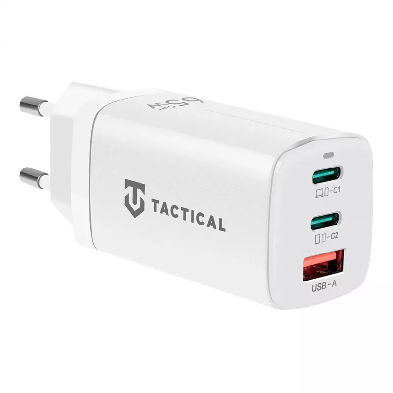Tactical Adapter FlashBang GaN bianco 65W caricabatterie USB-C