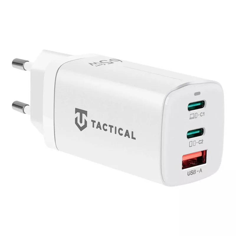 Tactical Adapter FlashBang GaN bianco 65W caricabatterie USB-C