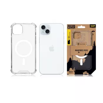 Tactical Cover posteriore MagForce Plyo per iPhone 15 Plus trasparente
