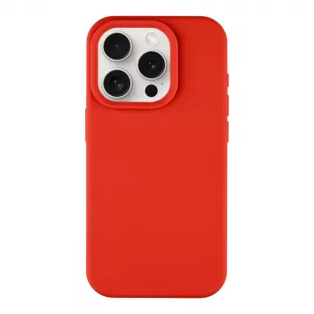 Tactical Cover posteriore Velvet Smoothie per iPhone 15 Pro - rosso chili