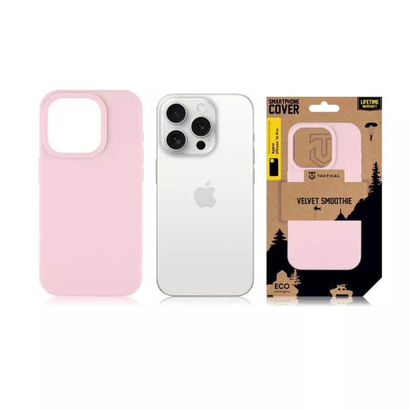 Tactical Cover posteriore Velvet Smoothie per iPhone 15 Pro Pink Panther