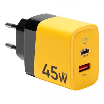 Tactical Microgrid GaN 45W caricatore da parete giallo con USB-C