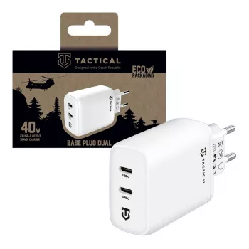 Tactical Base Plug Dual 40W caricatore da parete bianco GaN