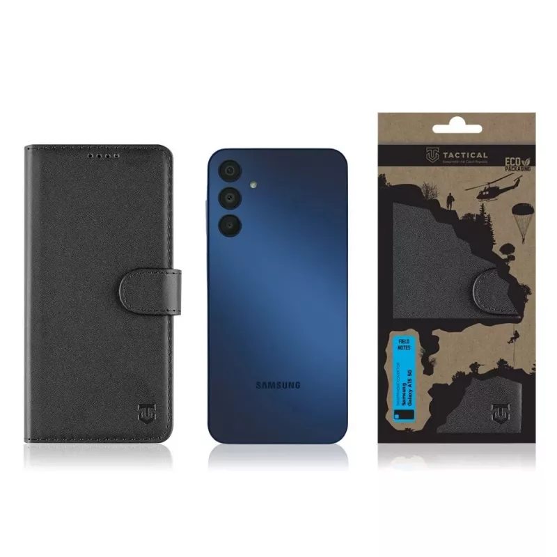 Tactical Book Cover Field Notes per Samsung Galaxy A15 5G, nero