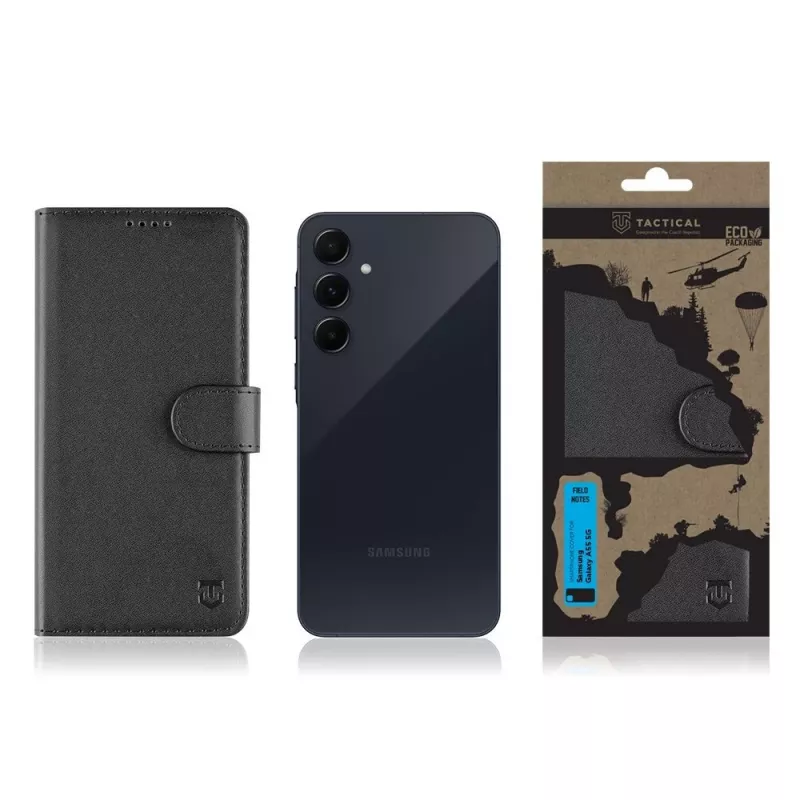 Tactical Book Cover Field Notes per Samsung Galaxy A55 5G nero