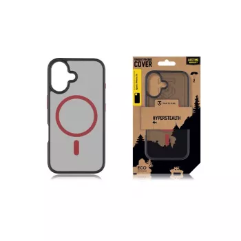 Cover posteriore tattica MagForce Hyperstealth 2.0 per iPhone 16, nero/rosso