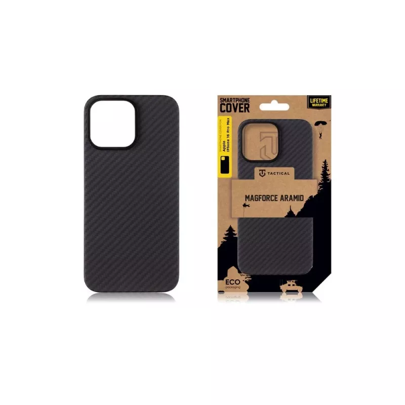Tactical Back Cover MagForce Aramid per Apple iPhone 16 Pro Max nero