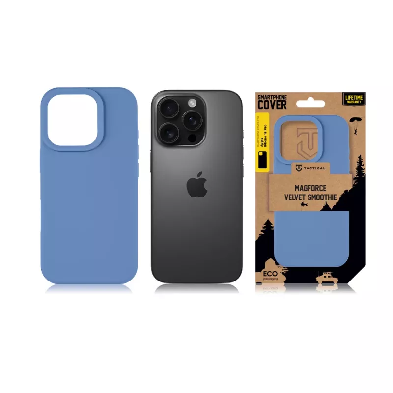 Cover posteriore tattica MagForce Velvet Smoothie iPhone 16 Pro Charcoal Black