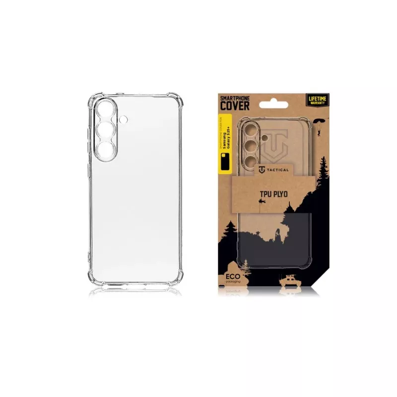 Tactical Back Cover TPU Plyo per Samsung Galaxy S25+ trasparente