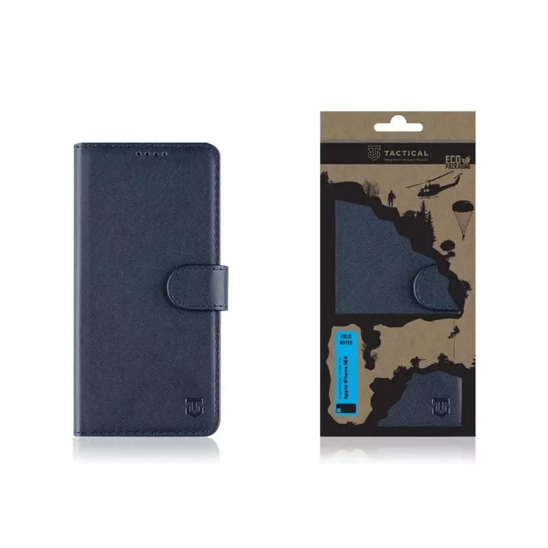 Cover a libro tattica Field Notes iPhone 16e/17e blu navy