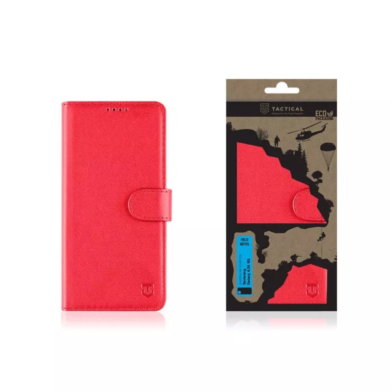 Tactical Book Cover Field Notes per Samsung Galaxy A26 5G rosso