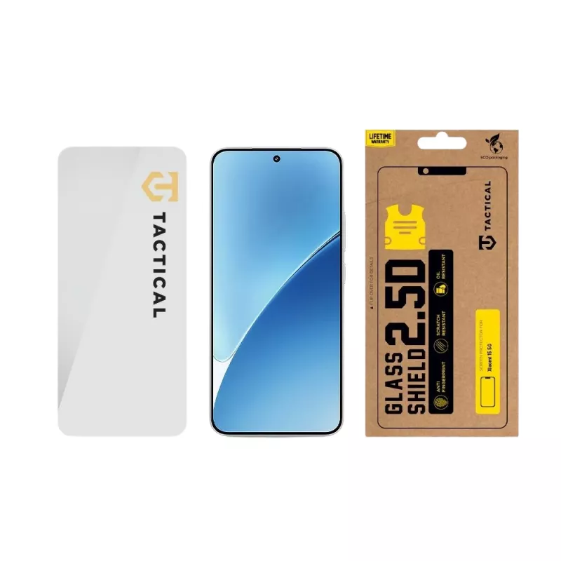 Tactical Glass Shield 2.5D per Xiaomi 15 5G Clear
