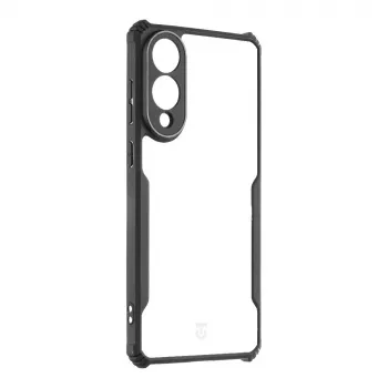 Cover posteriore Tactical Quantum Stealth Galaxy S25 Edge trasparente/nero