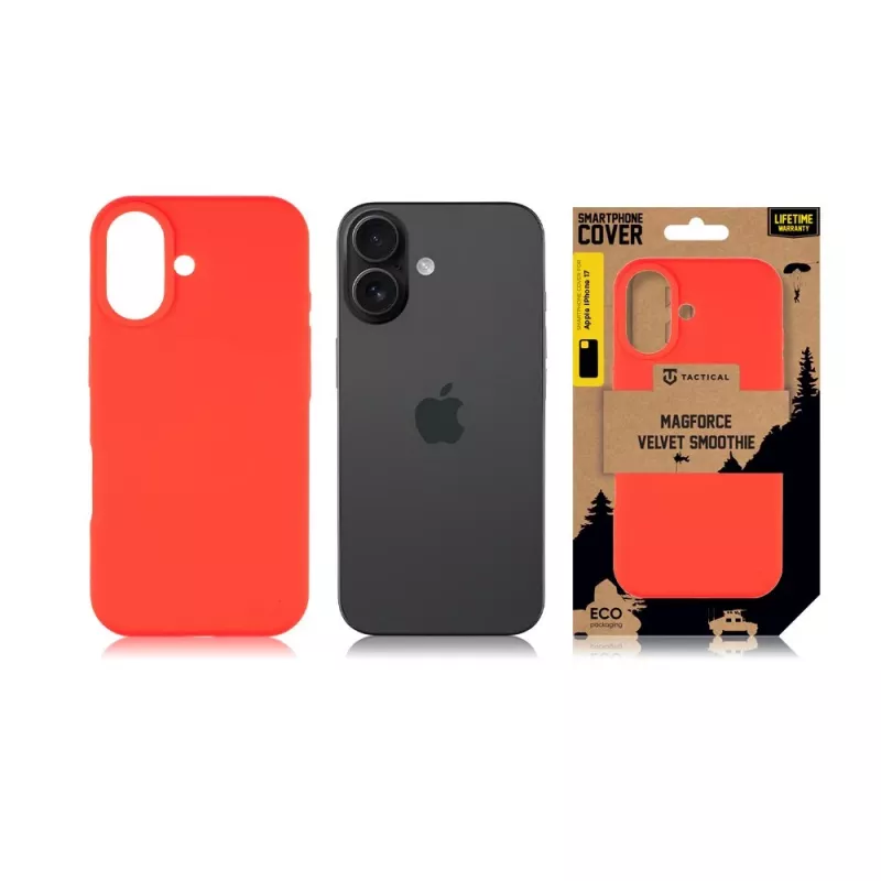 Tactical Back Cover MagForce Velvet Smoothie per Apple iPhone 17 – Chilli Red