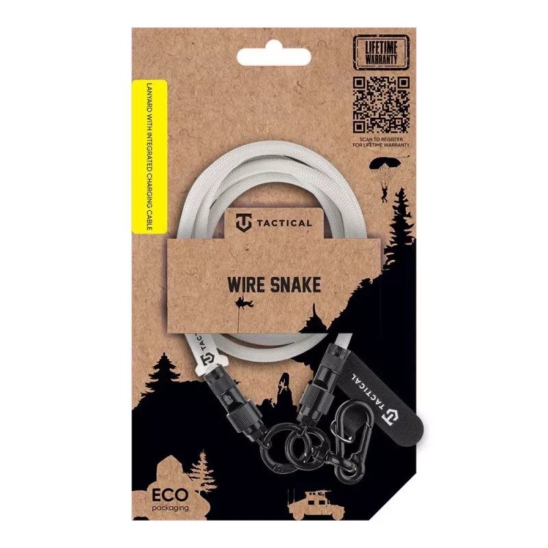 Tactical Crossbody Strap Wire Snake USB-C 1,2 m bianco