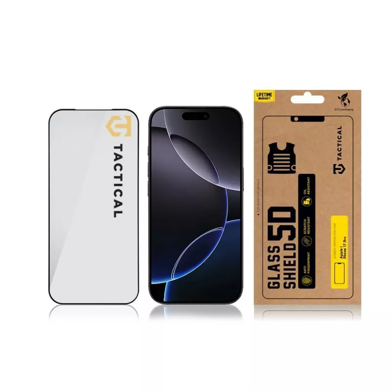 Tactical Glass Shield 5D per iPhone 17 Pro nero