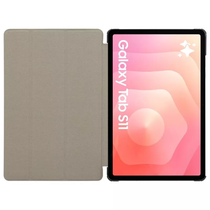 Tactical Book Cover Tri Fold Galaxy Tab S11 nero