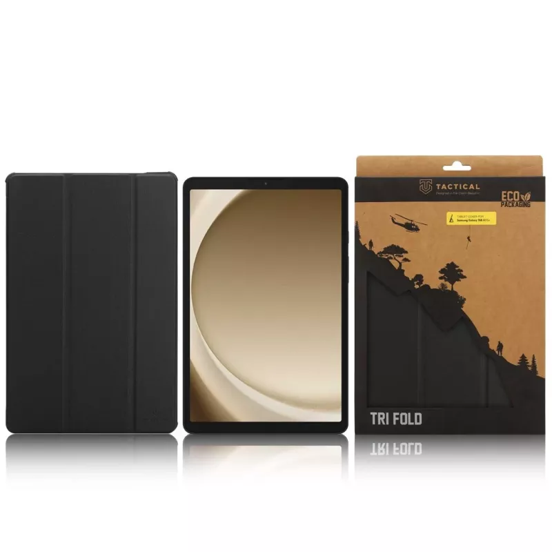 Tactical Book Cover Tri Fold Galaxy TAB A11+ nero