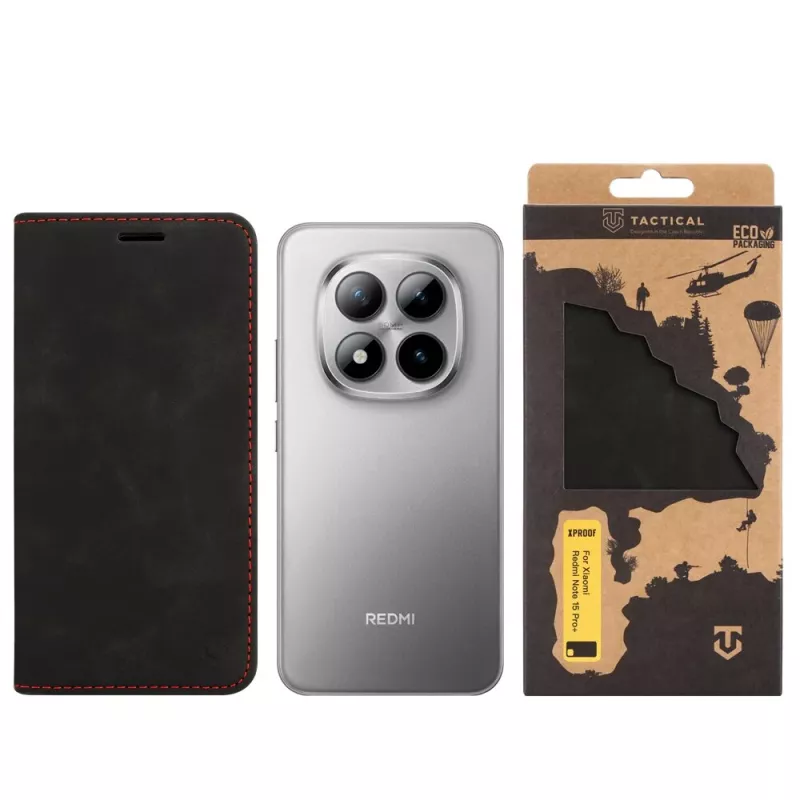 Tactical Book Cover Xproof Redmi Note 15 Pro+ 5G Black Hawk nero