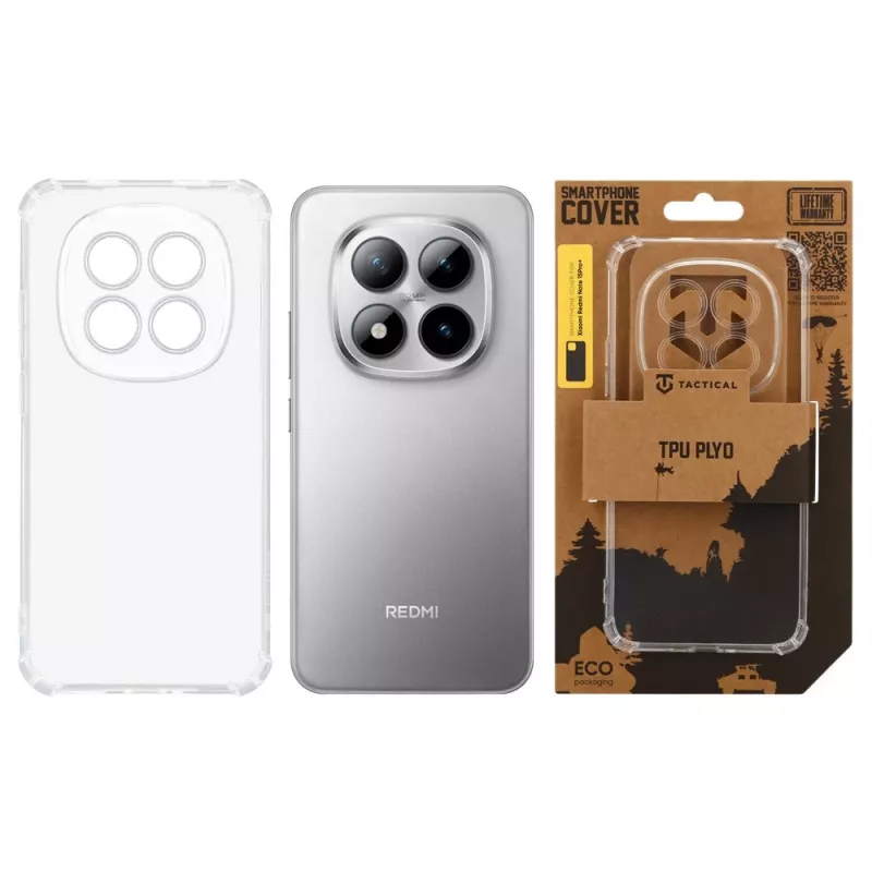 Tactical Back Cover TPU Plyo per Xiaomi Redmi Note 15 Pro+ 5G trasparente