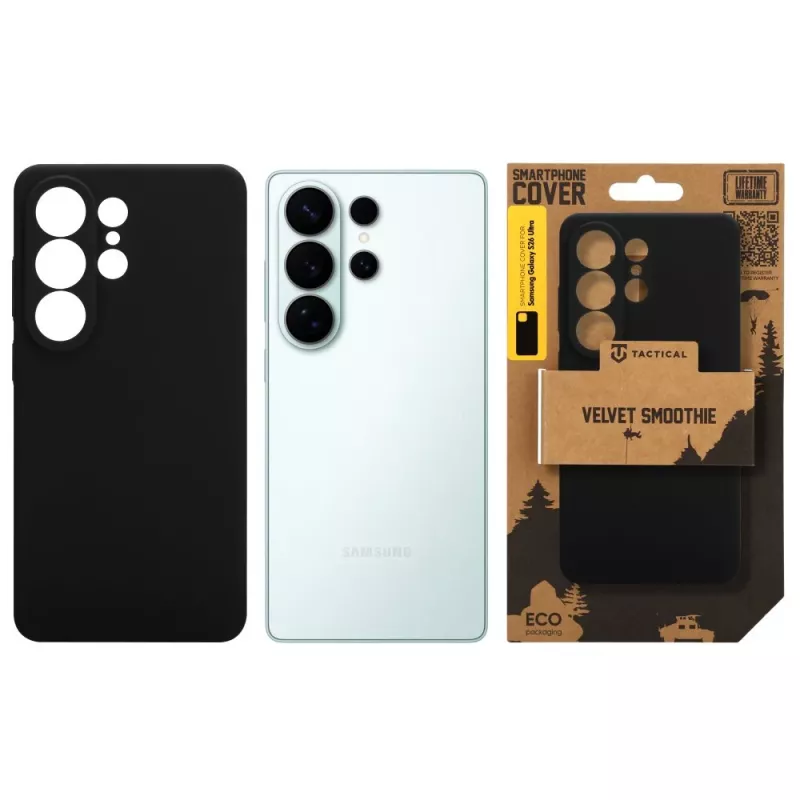 Tactical Back Cover Velvet Smoothie per Samsung Galaxy S26 Ultra, Asphalt Black