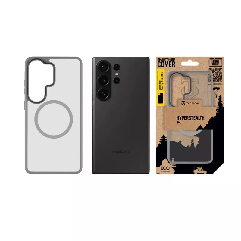 Cover posteriore tattica MagForce Hyperstealth Galaxy S26 Ultra grigio chiaro