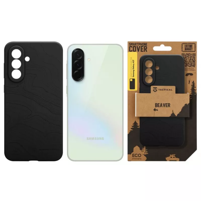 Cover posteriore tattica Beaver per Samsung Galaxy A37, Asphalt
