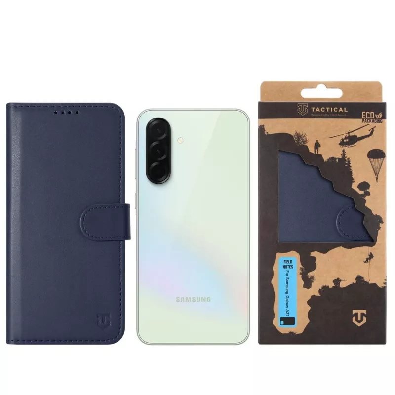 Cover a libro tattica Field Notes Galaxy A37 blu navy