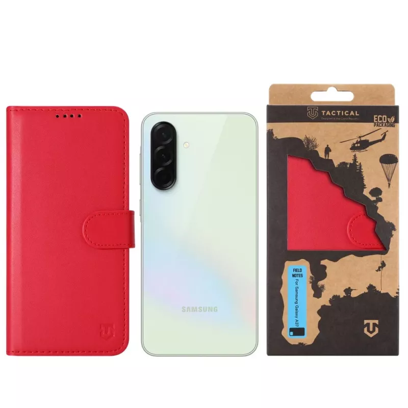 Tactical Book Cover Field Notes Galaxy A37 rosso