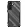 Cover posteriore tattica Quantum Stealth Galaxy A57 trasparente/nero