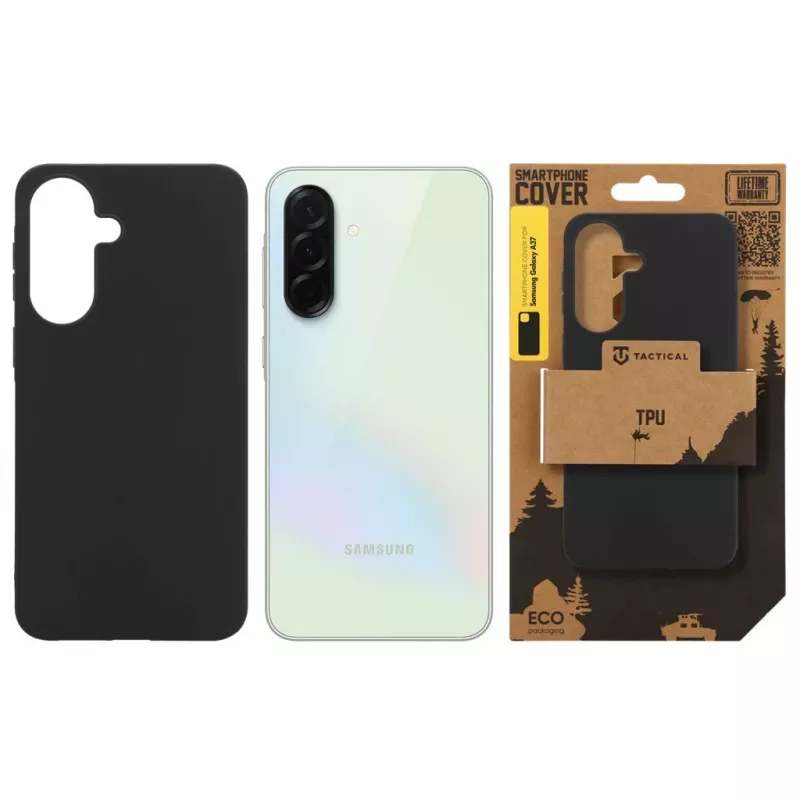 Cover posteriore tattica TPU per Samsung Galaxy A37 nero