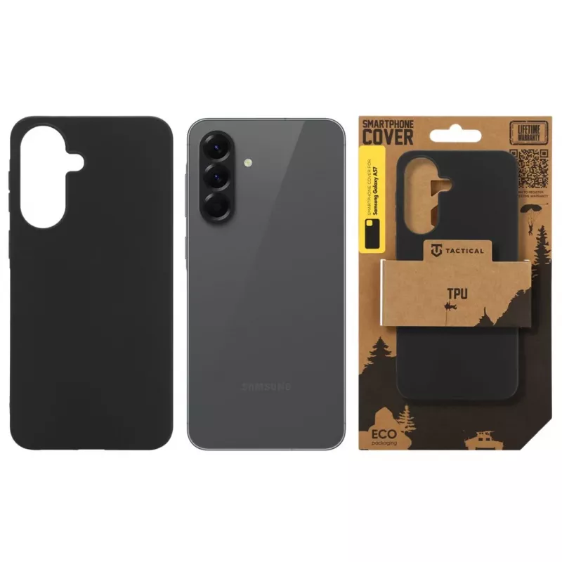 Cover posteriore tattica TPU per Samsung Galaxy A57 nero