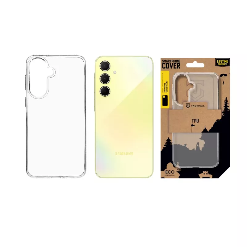 Tactical Cover posteriore in TPU per Samsung Galaxy A37, trasparente