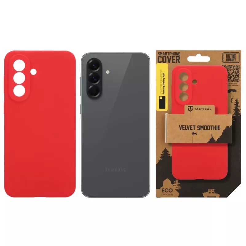 Tactical Back Cover Velvet Smoothie per Samsung Galaxy A57 - rosso chili
