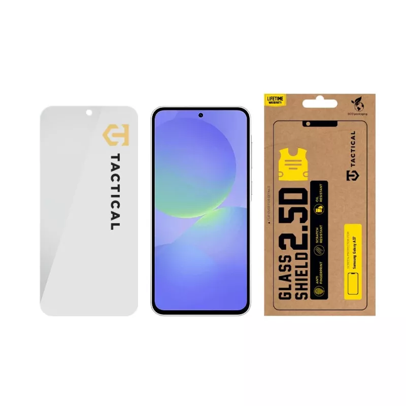 Tactical Glass Shield 2.5D pellicola protettiva in vetro temperato per Samsung Galaxy A37 - trasparente