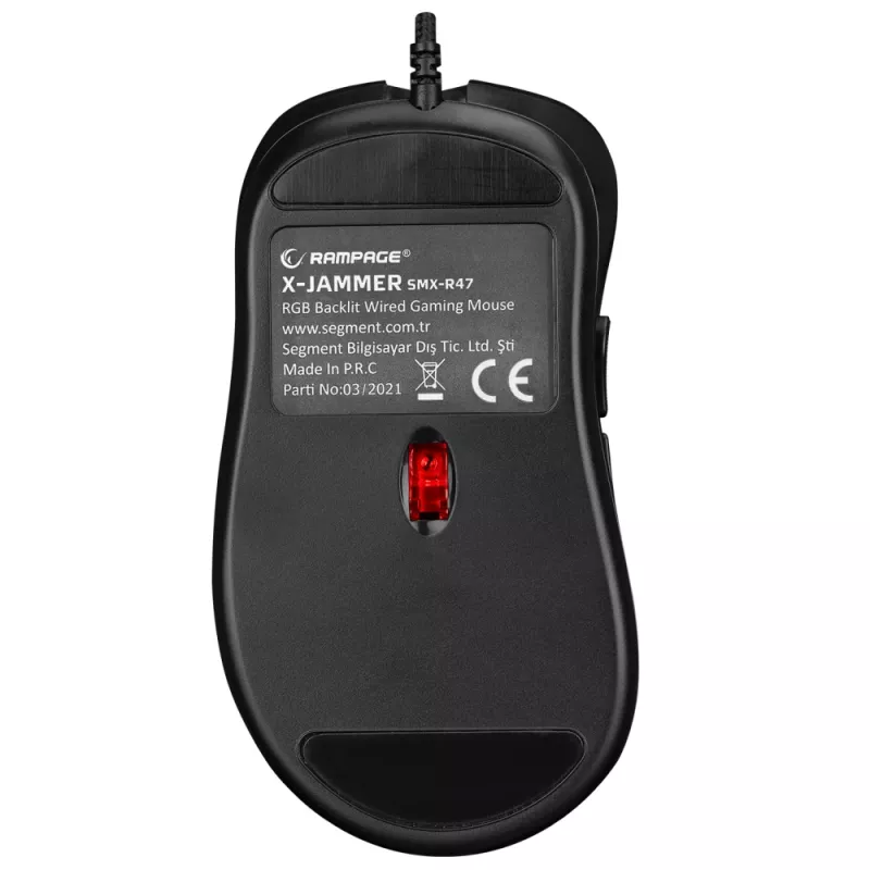 Rampage X-JAMMER V2 Mouse gaming RGB 12800 DPI 1kHz macro