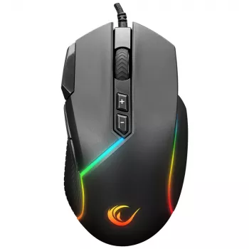Rampage Comfort Mouse gaming, programmabile, 12800 DPI RGB, nero