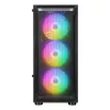 Rampage SHIVA Case PC mid tower con finestra laterale in vetro temperato e 4 ventole RGB rainbow 120mm, nero