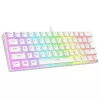 Rampage Radiant K11 Tastiera meccanica gaming 60%, bianco, switch blu, RGB