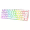 Rampage Radiant K11 Tastiera meccanica gaming 60%, bianco, switch blu, RGB