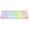 Rampage Radiant K11 Tastiera meccanica gaming 60%, bianco, switch blu, RGB