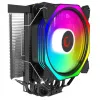 Rampage Octagon C50 Dissipatore CPU ad aria, ventola PWM 120mm, 1800 RPM, ARGB, Intel LGA 1700/1200/115X, AMD AM5/AM4/AM3+, 4 heat pipe, fino a 180W TDP